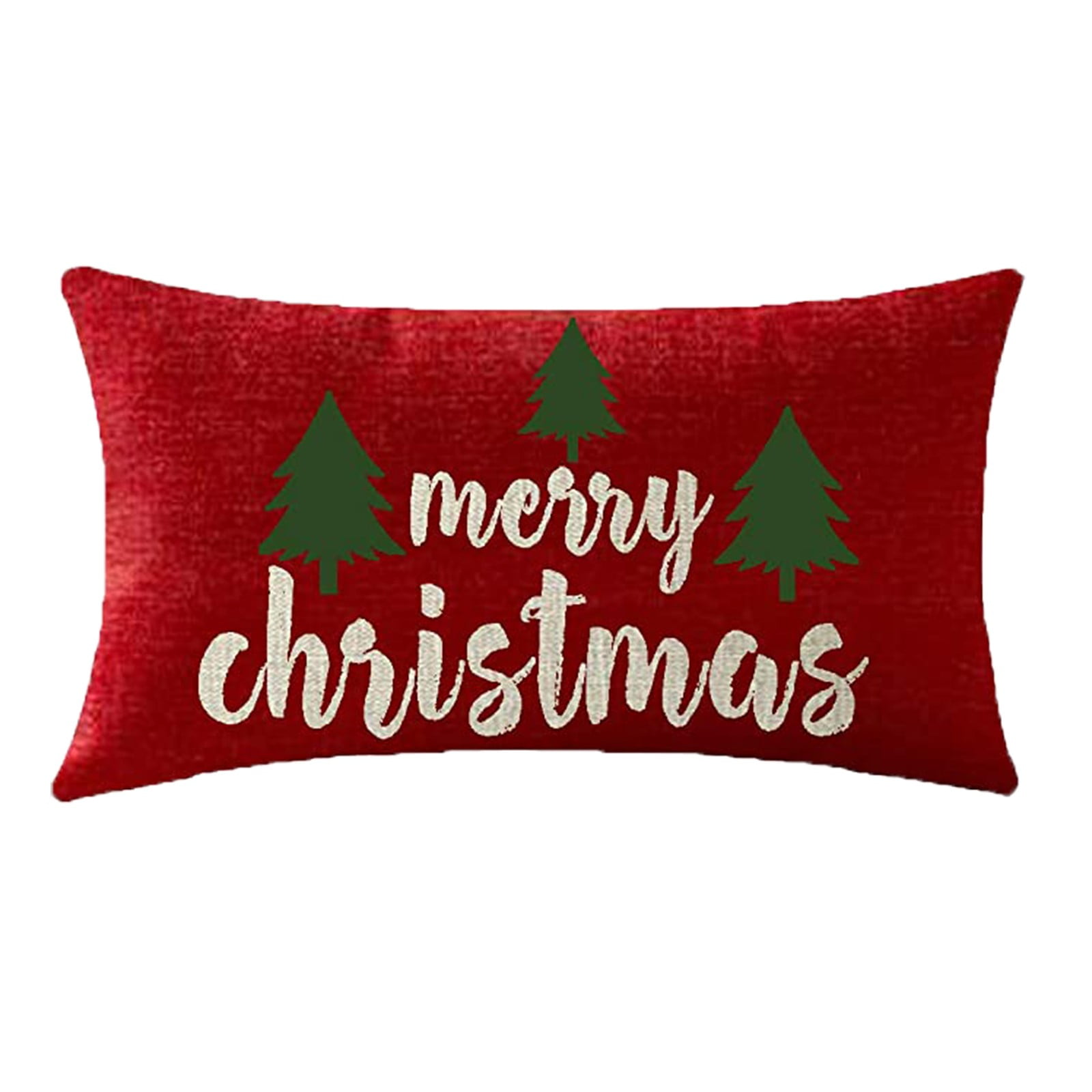 Tarmeek Christmas Pillow Covers 12x20 Cotton Pillow Case Linen Cushion