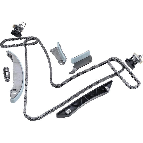 A-Premium 10 x Engine Timing Chain Kit W/Guide & Tensioner & More [fits DOHC, 6Cyl 2.7L] Compatible with Chrysler 300, Sebring & Dodge Avenger, Charger, 2009 2010, Replace# 04892350AA