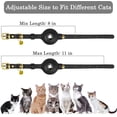 thumbnail image 4 of OOPSDOGGY Leather AirTag Cat Collar – Non-Breakaway Kitten Collar for Cats & Small Dogs with AirTag Holder, Safety Bell - Lightweight GPS Pet Collars, Black, 4 of 6