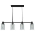 thumbnail image 2 of Hunter - Lochemeade 4-light Natural Black Iron, Large Chandelier, Dimmable, Modern Style, Linear Shaped, for Bedrooms, Dining, Living Rooms - 19715, 2 of 10