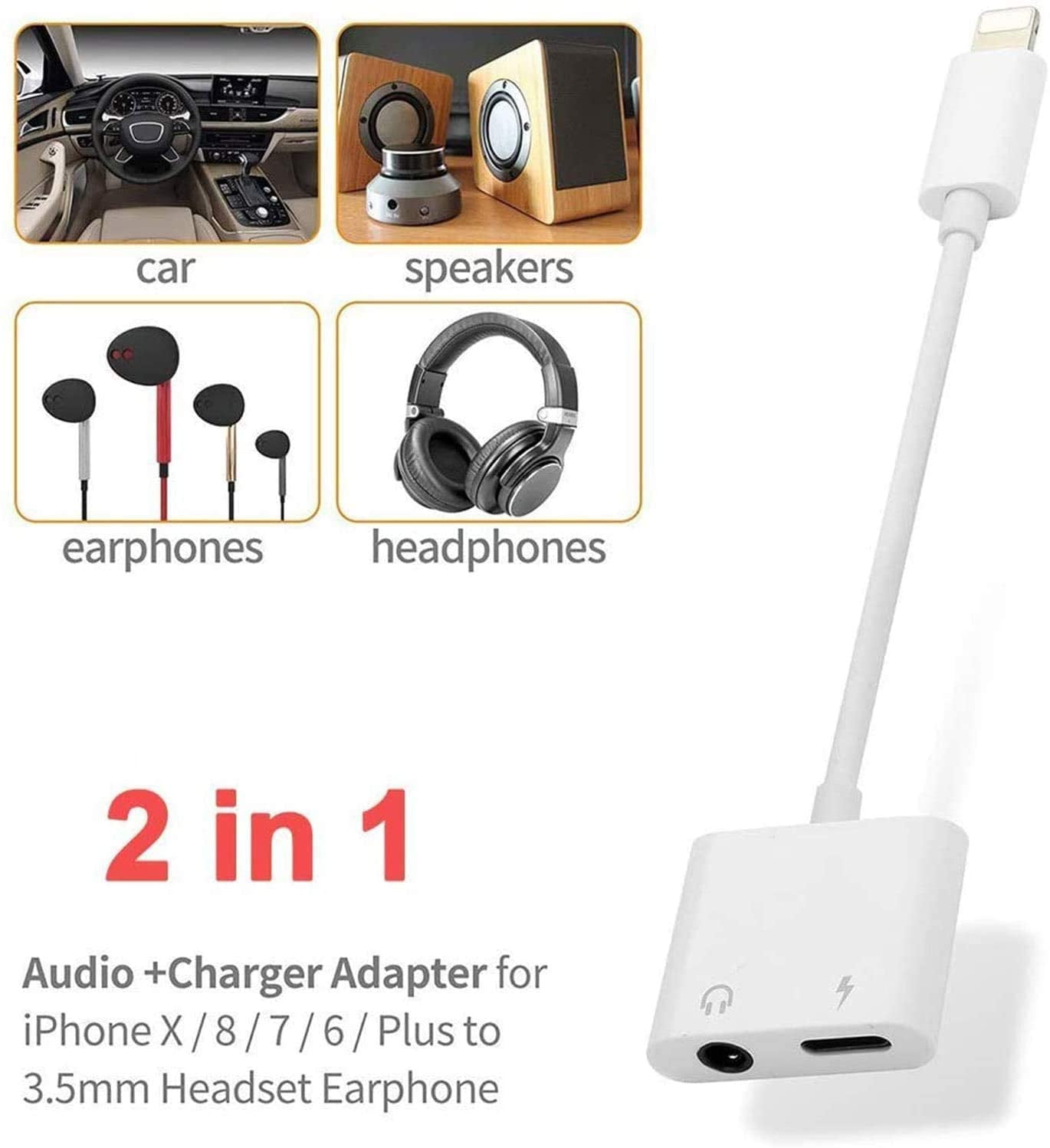 Power Up Double Jack Apple Headphone Adapter - 192-63400