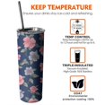 thumbnail image 6 of 20oz Pioneer Flower Skinny Tumblers Stainless Steel Tumbler with Lid and Straw,Vacuum Insulated Double Wall Travel Tumbler Cups with Cleaning Brush for Coffee,Tea, 6 of 6