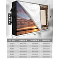 thumbnail image 7 of Country Star Outdoor TV Cover 60 to 65 inch Farmhouse Texas Star Vintage Wood Grain Waterproof Dustproof TV Covers for Outside with Zipper Remote Control Pocket Flat Screen Protectors, 7 of 7