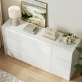 thumbnail image 4 of 60’’ High Gloss White Dresser with 9 Drawers, Modern Storage Cabinet for Bedroom, Hallway, Living Room, 4 of 7