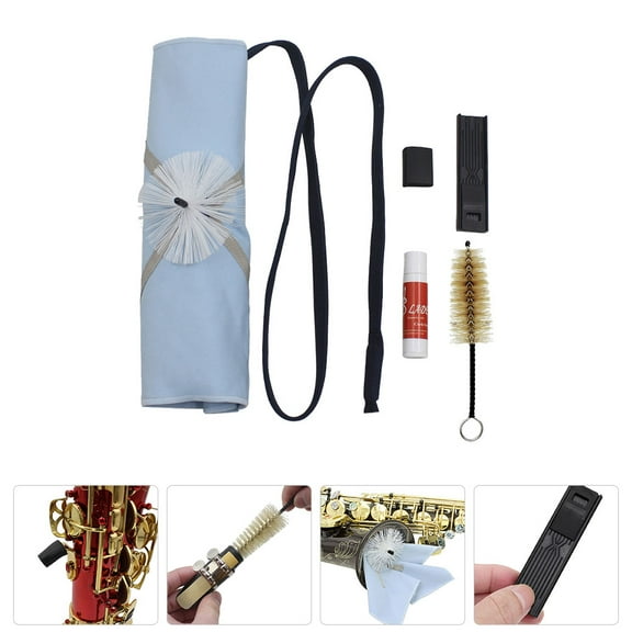 LOLIPPYY 1 Set Alto Sax Repair Maintenance Kit Assorted Color Cleaning Accessories for Musicians