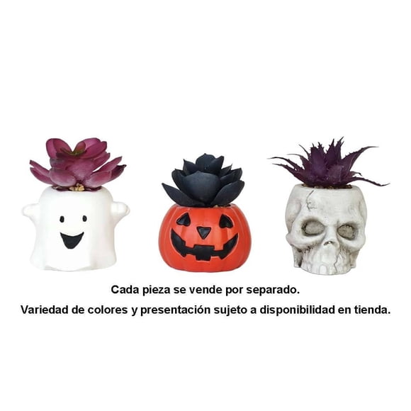 Maceta con Planta Prichos Halloween Varios Modelos 1 Pieza