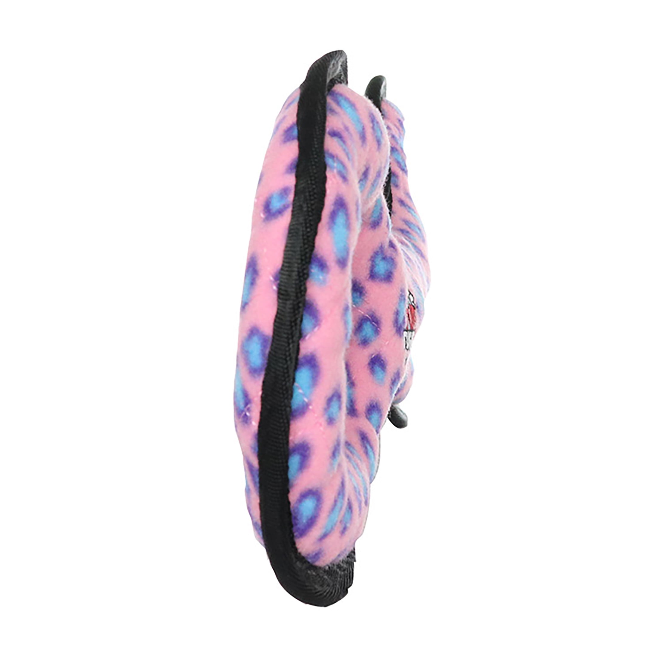 Tuffy Ultimate Tug-O-War Pink Leopard Durable Plush Squeaky Dog Toy
