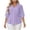 Purple, variant on GERsome Womens Plus Size Button Down Shirts 3/4 Sleeve Collared V-Neck Trendy Pleated Tops Purple 2XL