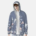thumbnail image 4 of Sigee Watercolor Flowers Butterfly Print UPF50+ Men's Sun Protection Hoodie Shirt SPF UV Shirt Long Sleeve Fishing Outdoor Lightweight, S-3XL, 4 of 9