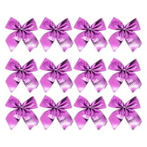 Fwttom 12 Pack Christmas Tree Bows - Small Xmas Decorative Christmas Bow Ornaments for Holiday Party
