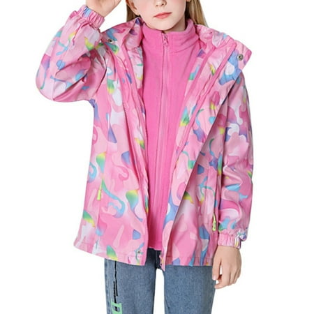 

Lcxweerr Boys Girls 2-in-1 Warm Fleece Lined Parka Coat with Detachable Sweatshirt Hood for Toddler and Kids Rain-Resistant Windbreaker Jacket