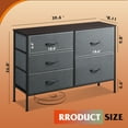 thumbnail image 3 of GALAXHERO 5 Drawer Dresser for Bedroom, Wide Chest of Drawers Nightstand Storage Organizers with Wood Top for Living Room, Hallway, Dark Grey, 3 of 7