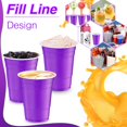 Lounsweer 100 Pack 16 Ounce Graduation Plastic Cups Heavy Duty Drinking