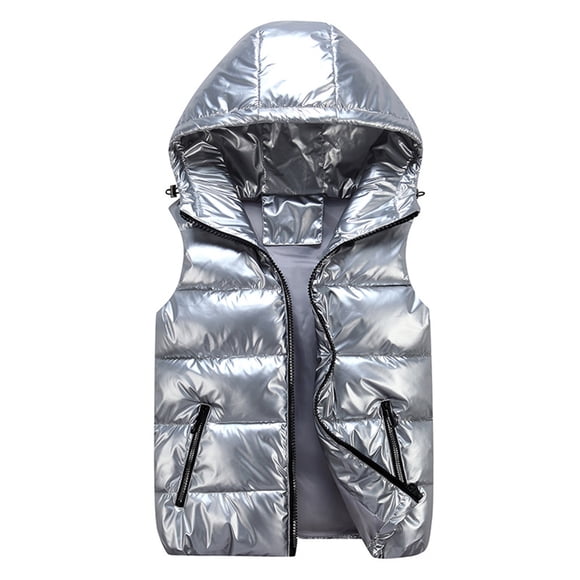 EQWLJWE Lightweight Puffer Vest for Women Plus Casual Winter Puffer Vest Sleeveless Cropped Outerwear Warm Lightweight Stand Collar Down Coats with Zip Pocket Christmas Jacket for Women