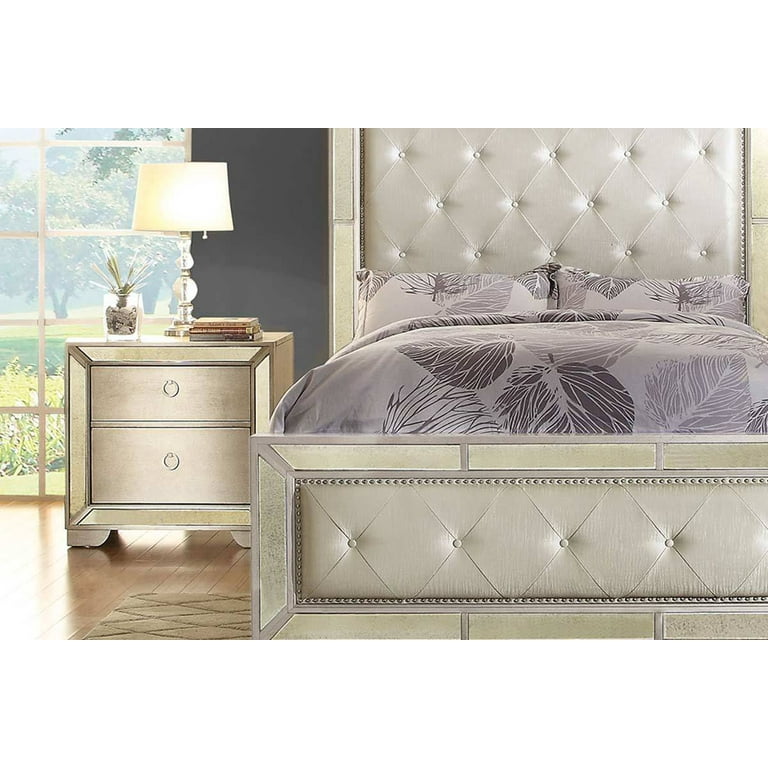 Mirrored headboard queen discount
