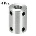 thumbnail image 3 of 6mm to 8mm Bore Rigid Coupling 25mm Length 18mm Diameter Aluminum Alloy Shaft Couplers Connector Silver 4pcs, 3 of 3