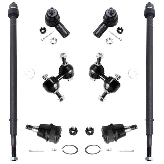 Detroit Axle - 8pc Front Suspension Kit for 02-06 Honda CR-V, 4 Tie Rod Ends 2 Stabilizer Sway Bars 2 Lower Ball Joints 2002 2003 2004 2005 2006 Replacement