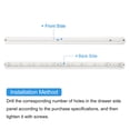 thumbnail image 4 of Unique Bargains Drawer Slides, 10 Pack 300mm - Plastic Drawer Rails, Side Mounted Grooved Guide Rails for Cabinet Drawers (White), 4 of 5