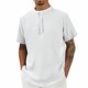 thumbnail image 4 of Camiseta de rayas con cuello en V para hombre: informal, corte holgado, trabajo/actividades al aire libre, primavera/verano, 4 of 4