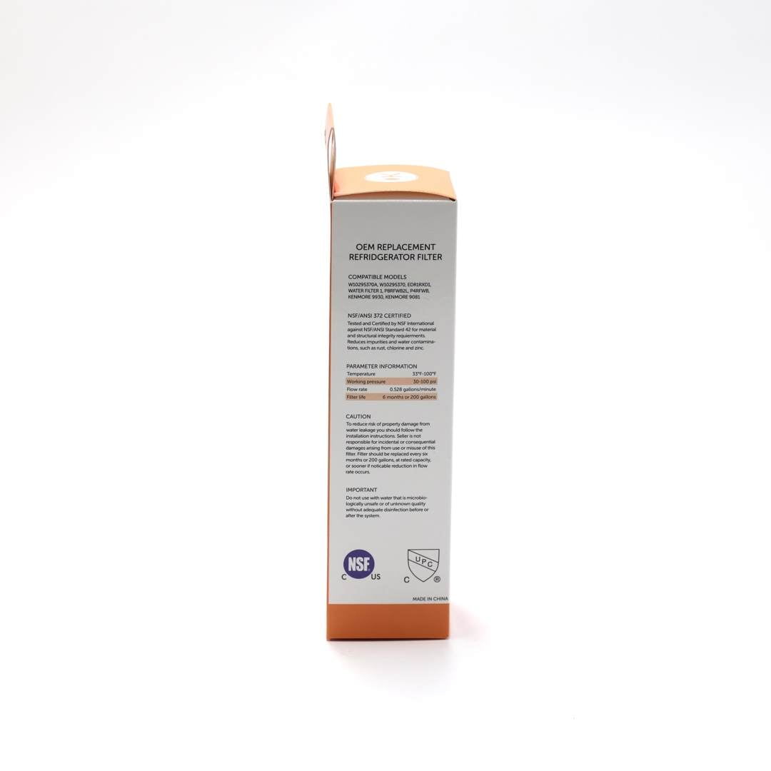 3-Pack W10295370A Water Filter Replacement, Compatible with EDR1RXD1, W10295370A, P8RFWB2L, P4RFWB