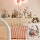 thumbnail image 5 of A set of wall stickers with rabbits, flowers and butterflies - wall decor for children's room, 5 of 5