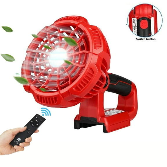 Camping Fan For Milwaukee 14.4-20V Li-Ion Battery Cordless Desk Tent Fan Lamp