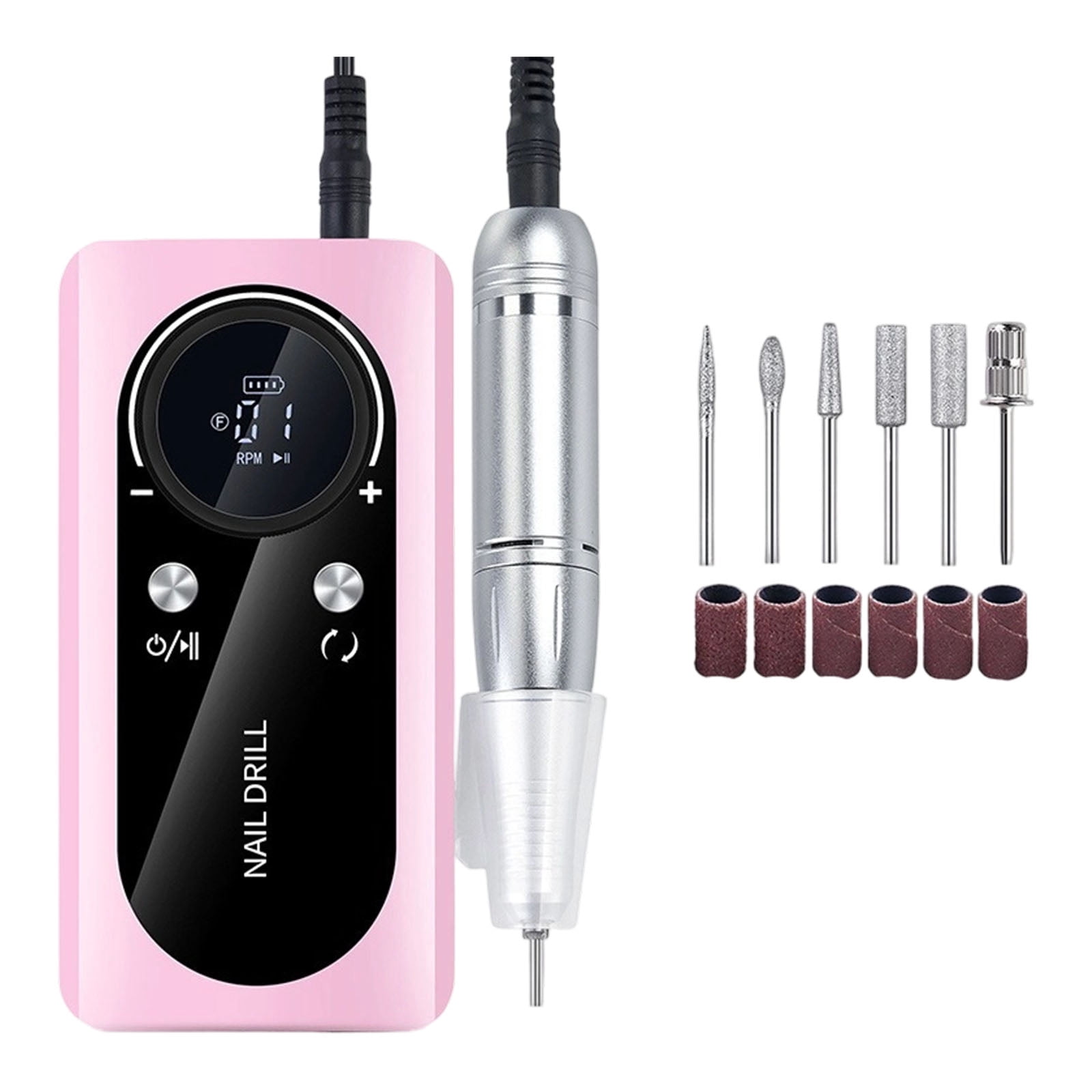Electric Nails Drill Nails Grinder Set USB Connection 6 Drill Heads for Easy Travel Use Easy Manicure Applications