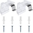 thumbnail image 1 of 2 Packs Window Blind Brackets With 4 Pieces Screws, Mini Blind Brackets For Window Blinds Cordless Shade Bracket Vertical Blind Headrail, 1 of 5