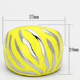 thumbnail image 2 of High polished (no plating) Stainless Steel Ring with Epoxy in Topaz for Women Topaz Stone Color Style TK833 Size 6, 2 of 4