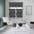 thumbnail image 4 of Teal Skull Halloween Kitchen Curtains Sets for Windows 36 Inch Length, Navy Blue Birds Retro Skeleton Rod Pocket Window Treatments Tier Curtains and Valances Set for Bedroom/Bathroom, 4 of 8