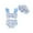 Blue, variant on REDARER Baby Girls Swimwear Set 2 Piece Outfit with Cover Up Summer Beach Play,Girls Swimsuit,12-18 Months