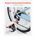 thumbnail image 4 of VEVOR 26-Inch Cruiser Bike 7-Speed Light Blue Beach Cruiser Bike with Basket, 4 of 9