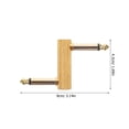 thumbnail image 2 of Homoyoyo Guitar Pedal Connector 6.35mm Z Type Patch Adapter Golden Stable Connection for Pedal Board, 2 of 7