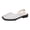 Silver, variant on Womens Flat Sandals Square Close Toe Ankle Strap Fashion Casual Summer Slingback Shoes