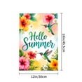 thumbnail image 4 of Amhnf Hello Summer Hummingbird And Flowers Garden Flag For Home Outdoor Garden Yard Decor 12x18 inch, 4 of 5