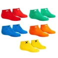 thumbnail image 2 of Odd Sox Basix Little Kids Ankle Socks 5-Pack – Bright Primary Colors Cotton Blend – Durable Everyday, 2 of 5