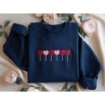 thumbnail image 2 of Heart Lollipop Embroidered Sweatshirt, Valentine Heart Sweater, Candy Heart Shirt, Heart Sucker Shirt, Valentines Day Shirt, Valentine Tee, 2 of 5