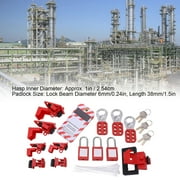 Electrical Lockout Tagout Kit Loto Tag Hasp Padlock Breaker Lock Out Device Storage Bag for Industrial Use