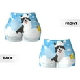 thumbnail image 3 of Sigee Collie in Bathtub Print Women's High Waist Workout Shorts - Squat Proof, Tummy Control, Yoga and Gym Activewear-Medium, 3 of 9