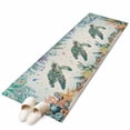 thumbnail image 6 of Sea Turtle Coastal Kitchen Runner Rug 2x6 Washable Runners for Hallway Non Slip Summer Nautical Starfish Coral Beige Large Area Rug Indoor Floor Carpet for Bathroom Laundry Entryway Bedroom, 6 of 8