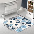 thumbnail image 2 of Elegant Floral 16x24 Flannel Bath Mat for Bathroom, Anti-Slip Backing Soft Bathroom Rug, Washable Water Absorbent Mat, 2 of 9