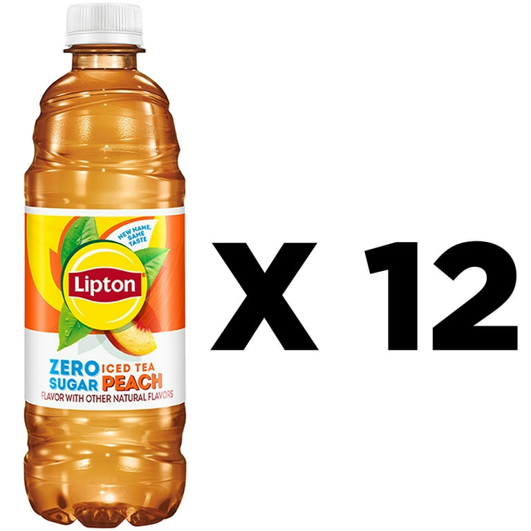 Lipton, Peach Iced Tea, 16.9 fl oz, 12 pack Bottles - Walmart.com