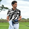 thumbnail image 3 of Yiaed Leopard And Zebra 2Print Men's Short Sleeve Polo Shirt,Golf Polo for Men Three-Button Golf Shirt Athletic Casual Collared T-Shirt- 4X-Large, 3 of 6