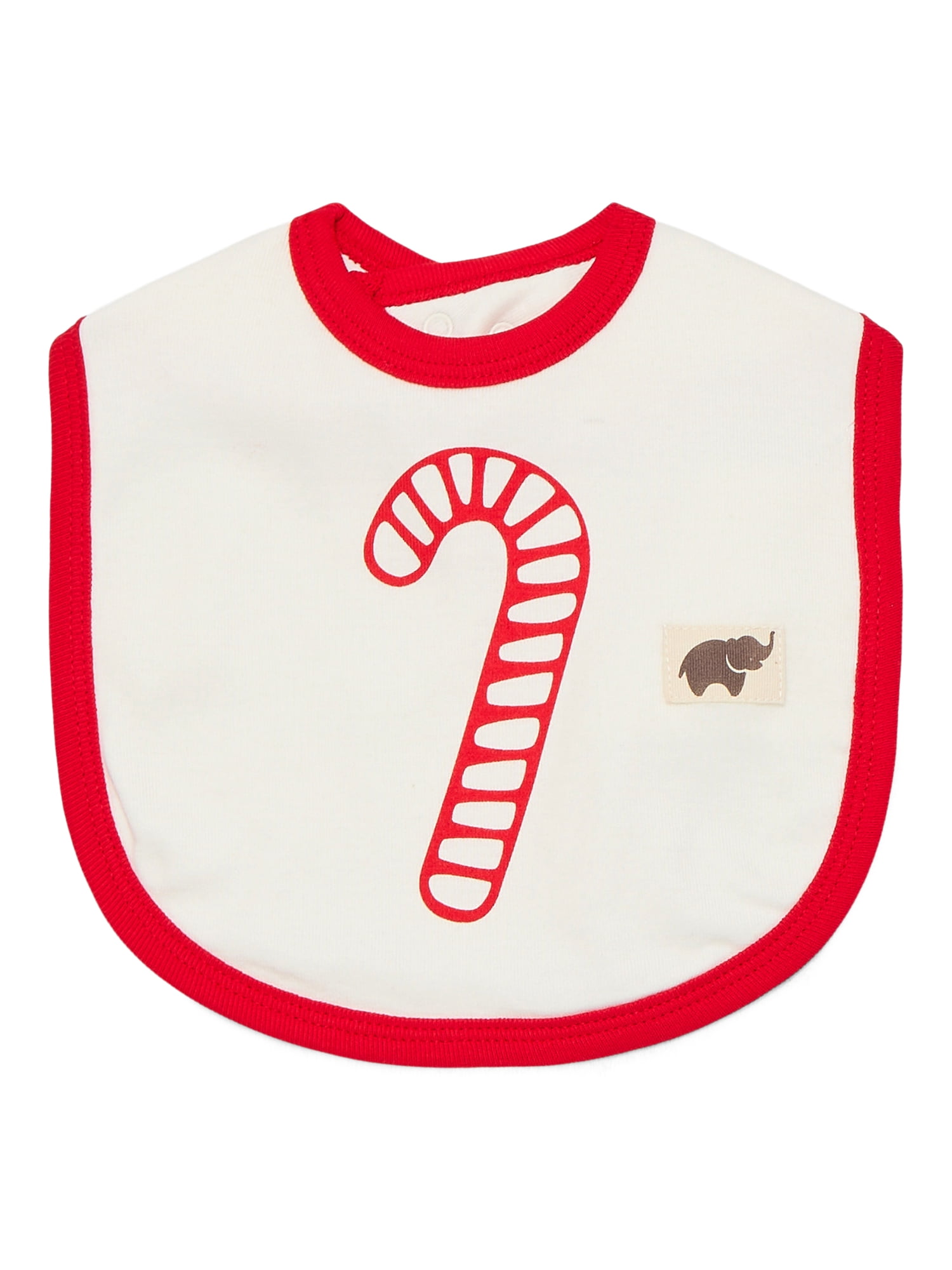 M+A by Monica + Andy Gender Neutral Baby Christmas Organic Cotton One Piece Pajamas and Bib Set, 2-Piece, Sizes 0M-24M