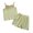 Green, variant on Summer Girls 2 Outfits, Toddler Girls Clothing Sets, Flower Baby Camisole Top+short Pants Ice Silk Sleeveless Two-Sets