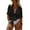 Black, variant on Bsubseach Women Swimsuit Cover up Long Sleeve Beachwear Shirt Bikini Beach Dress White