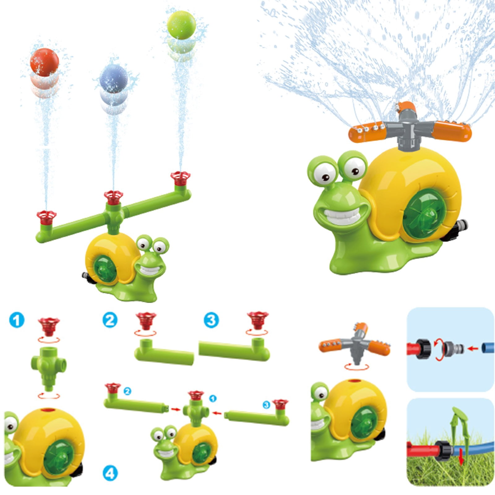 Outdoor Water Sprinkler Baseball Toy Set Summer Activity for Kids Sprinkler Game for Backyard Play for Children Age 3 and Up