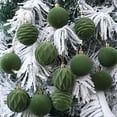 thumbnail image 5 of Flocked Hanging Ornament 12pcs 6cm Soft Velvety Finish Sparkling Classic Design Easy to Hang for Holiday Festive Party Home Christmas Celebration Decor, 5 of 5