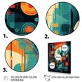 thumbnail image 3 of Designart "Green And Orange Mid Century Innovations III" Modern Midcentury Canvas Art Print, 3 of 5