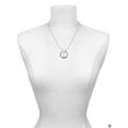 thumbnail image 3 of Delight Jewelry Silvertone 3-D White Ghost with Black Crystals Gymnastics Ring Charm Necklace, 18", 3 of 4